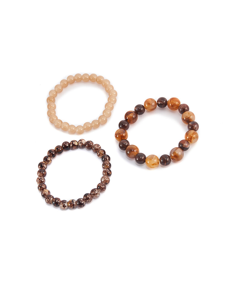 Set 3 pulseras mujer piedras