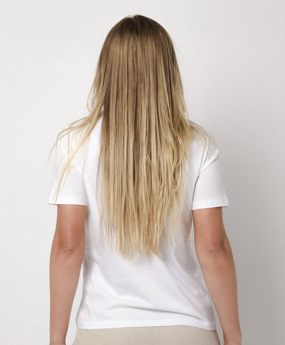 Polera mujer flores gold