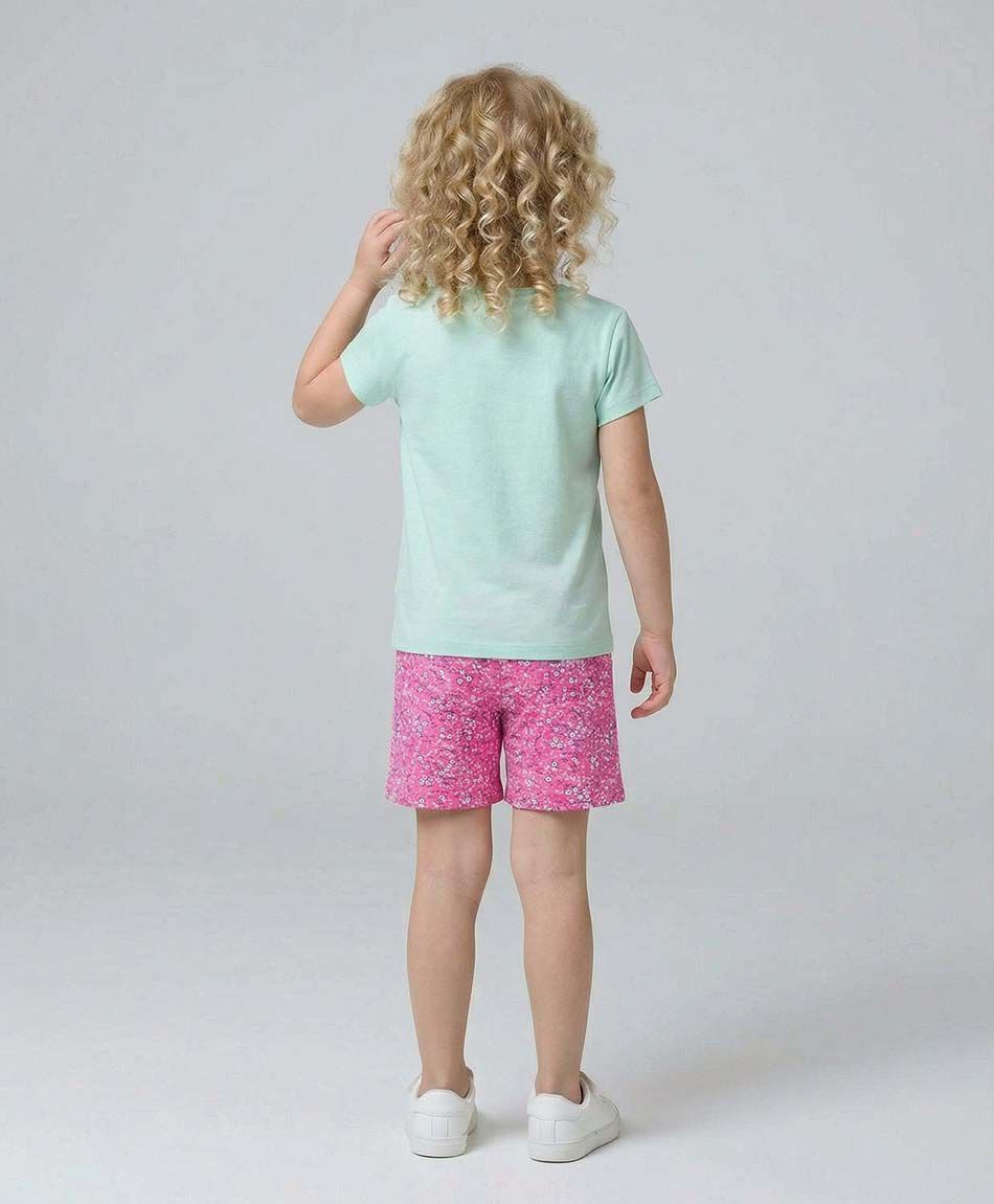 Short ni&ntilde;a biker floreado