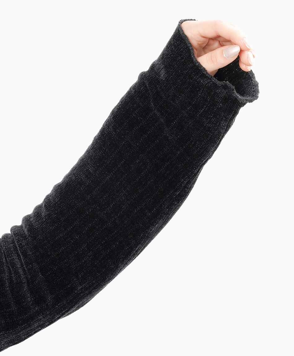 Sweater mujer chenille black