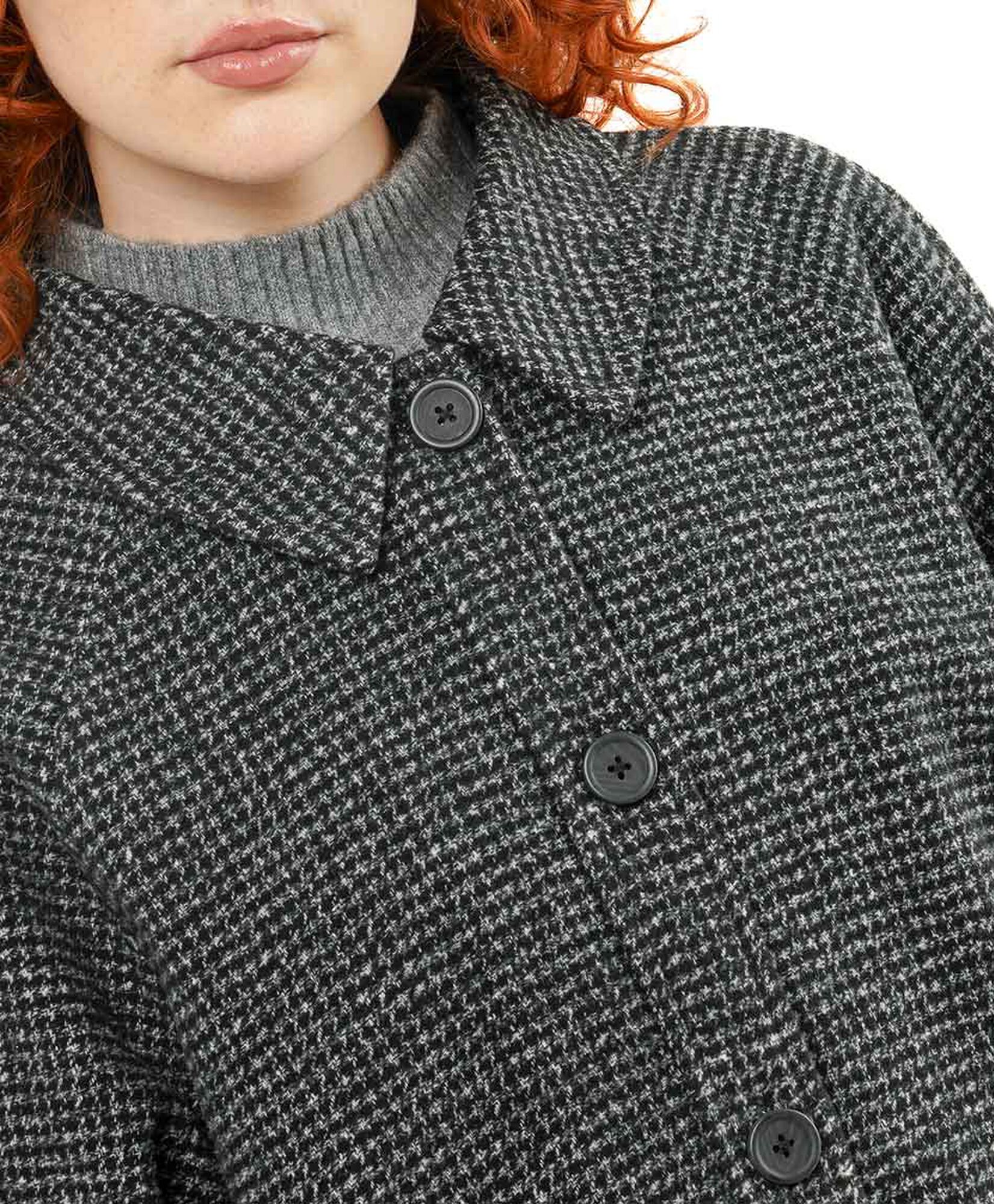 Chaqueta mujer mini cuadros botones Chaqueta mujer mini cuadros botones