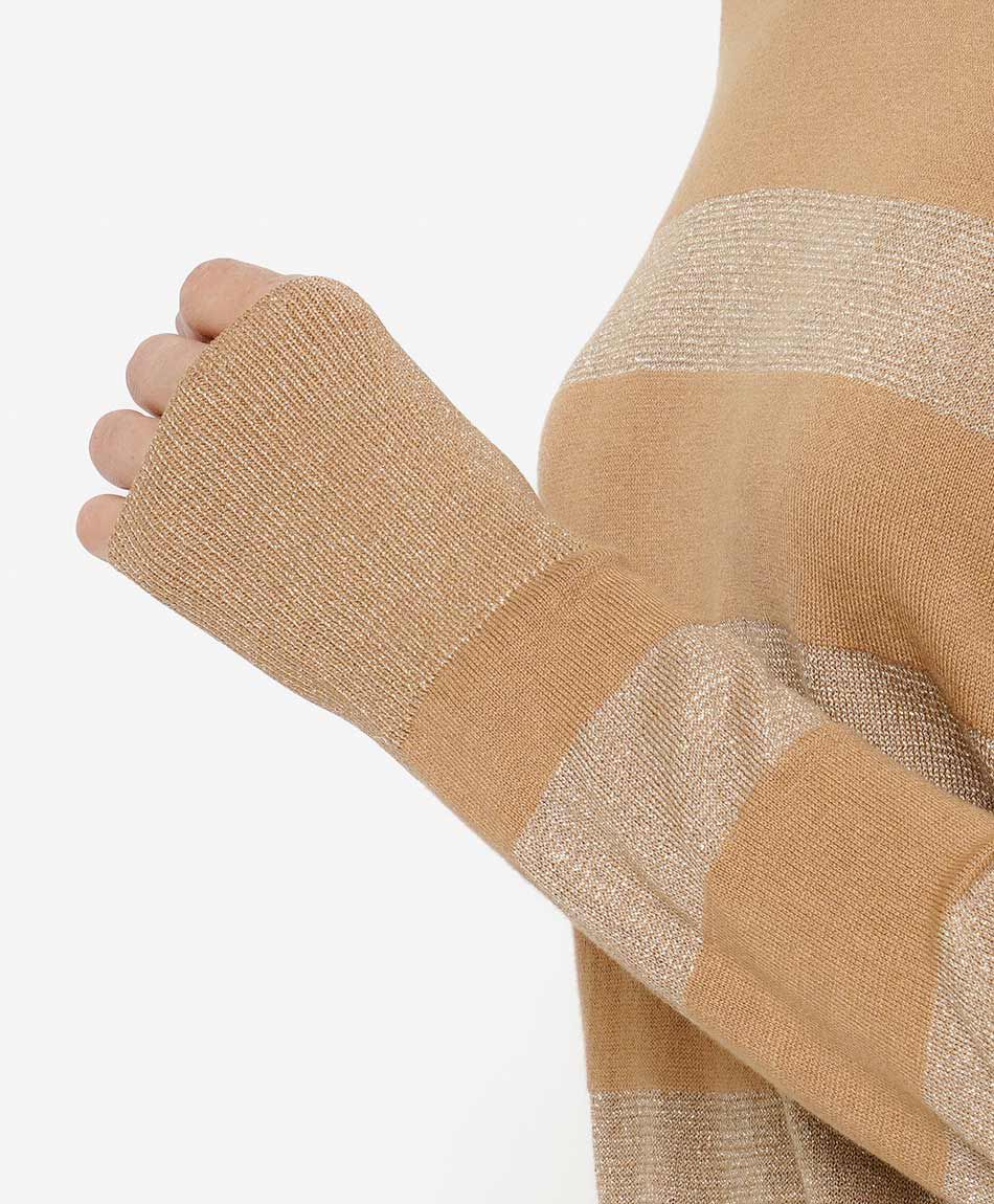 Sweater mujer l&iacute;neas brillos