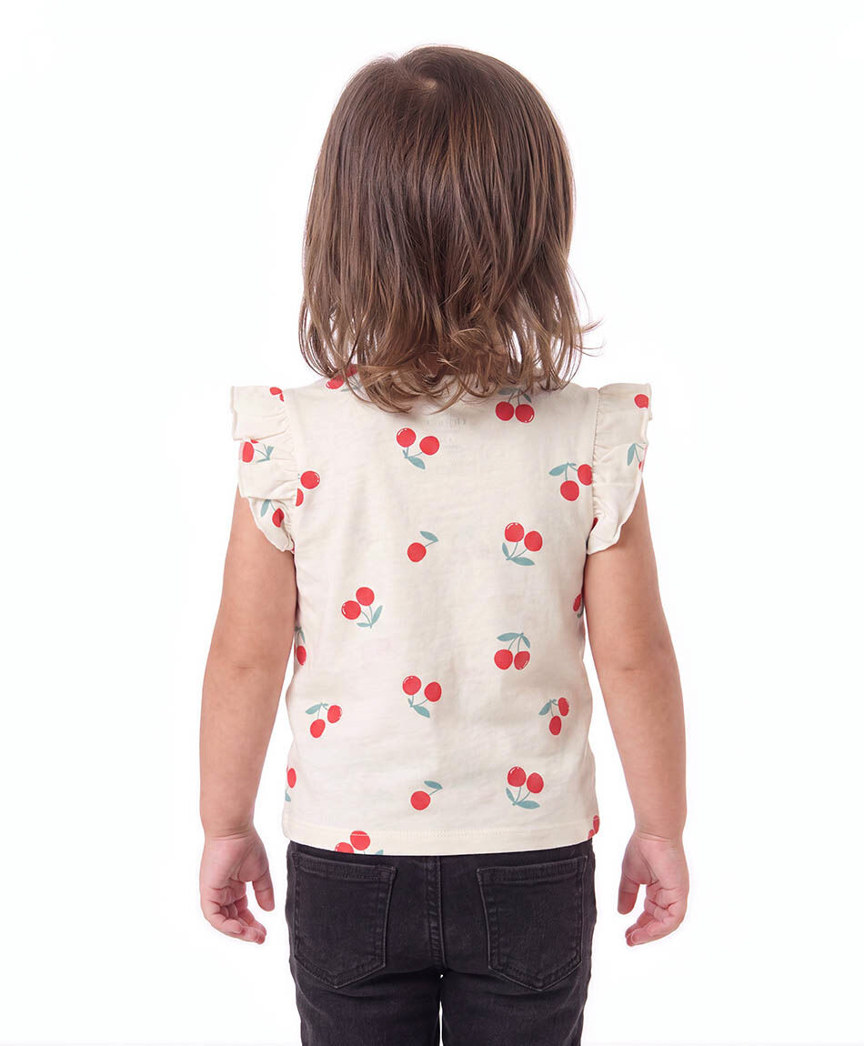 Polera beb&eacute; vuelos cerezas
