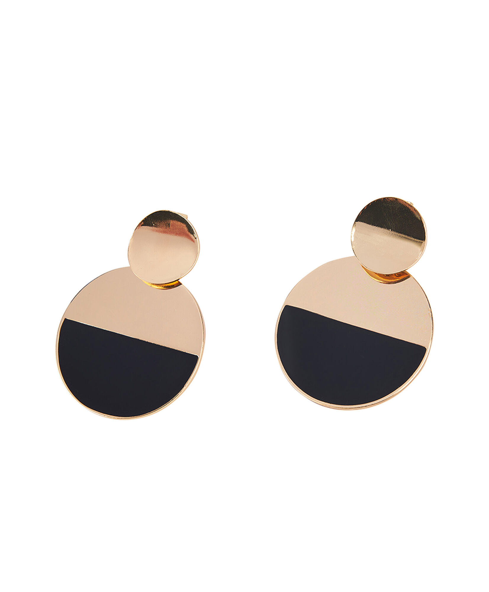 Aros mujer negro y dorado Aros mujer negro y dorado