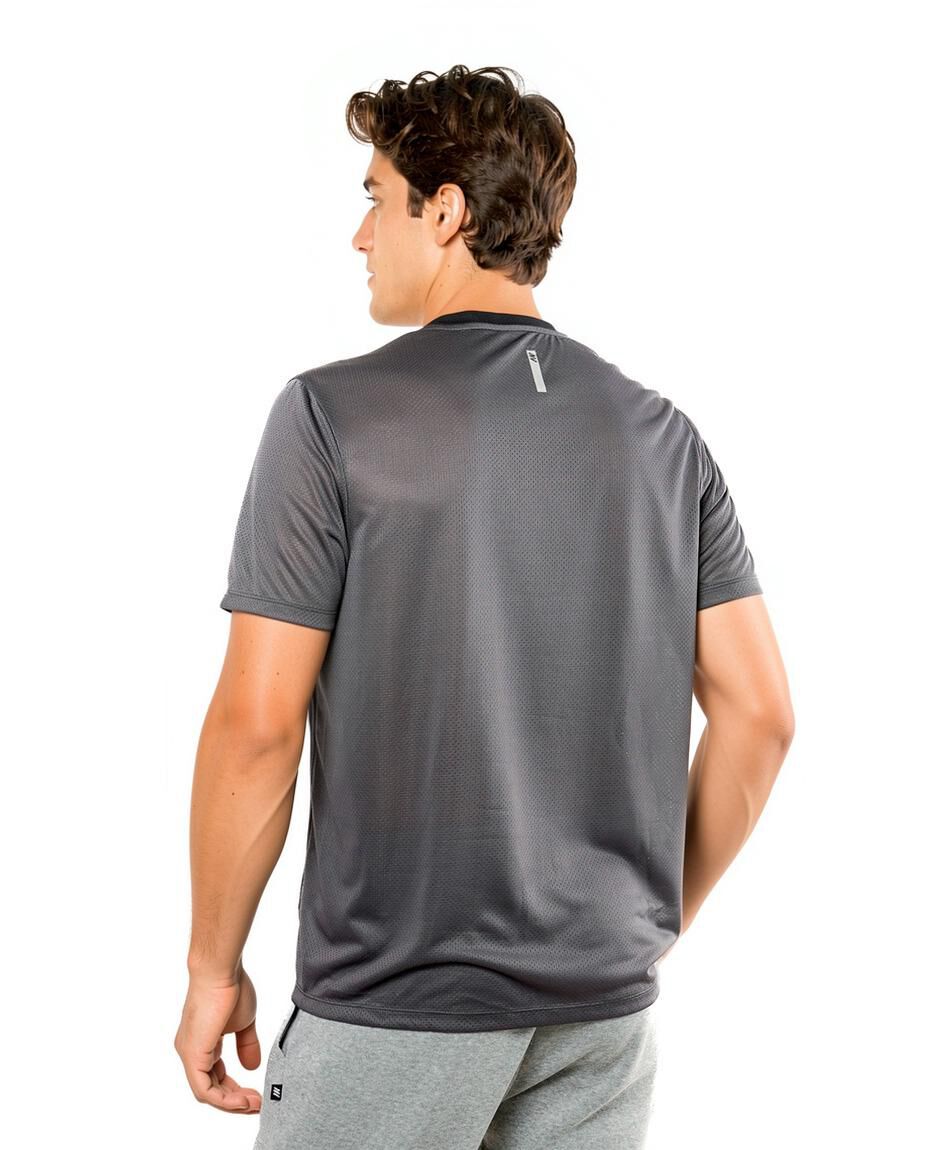 Polera deportiva hombre gris