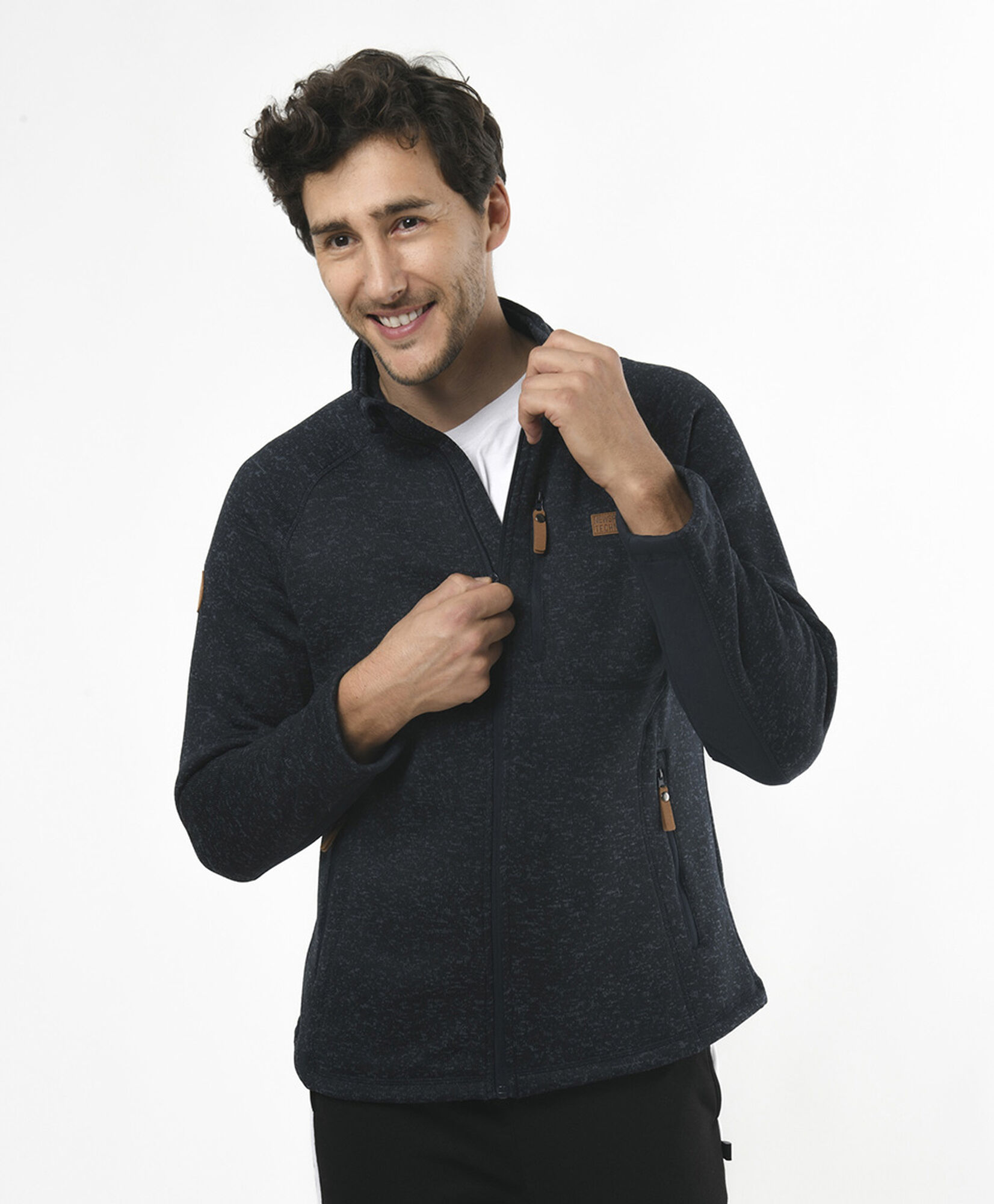 Chaqueta deportiva hombre jaspeada Chaqueta deportiva hombre jaspeada