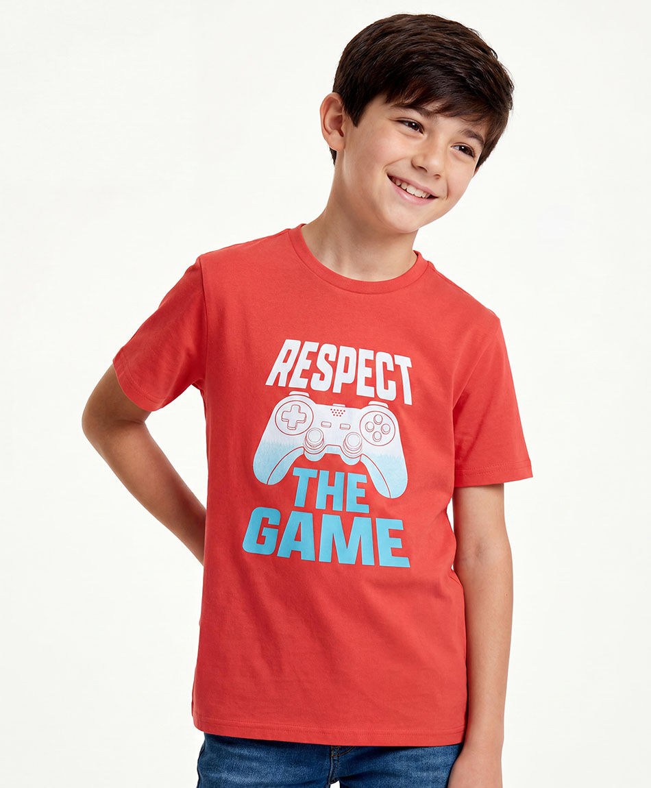 Polera ni&ntilde;o respect the game