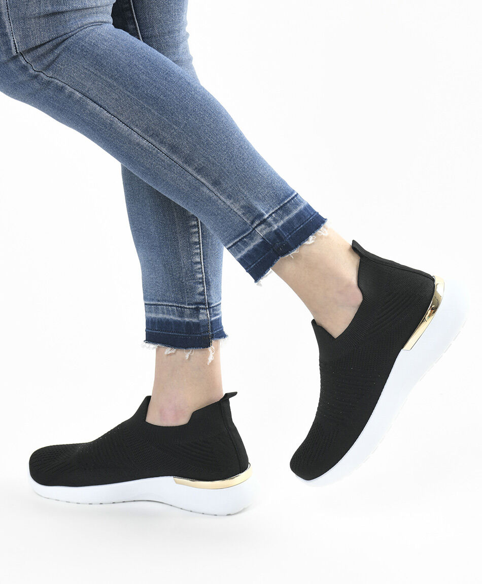 Zapatilla mujer texturas y piedras plataforma