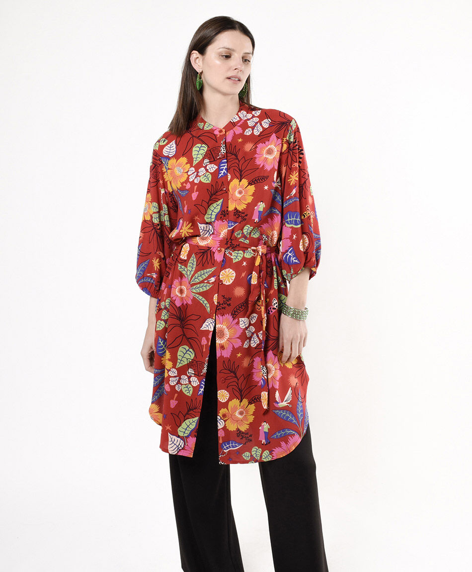 Blusón mujer estampado floral