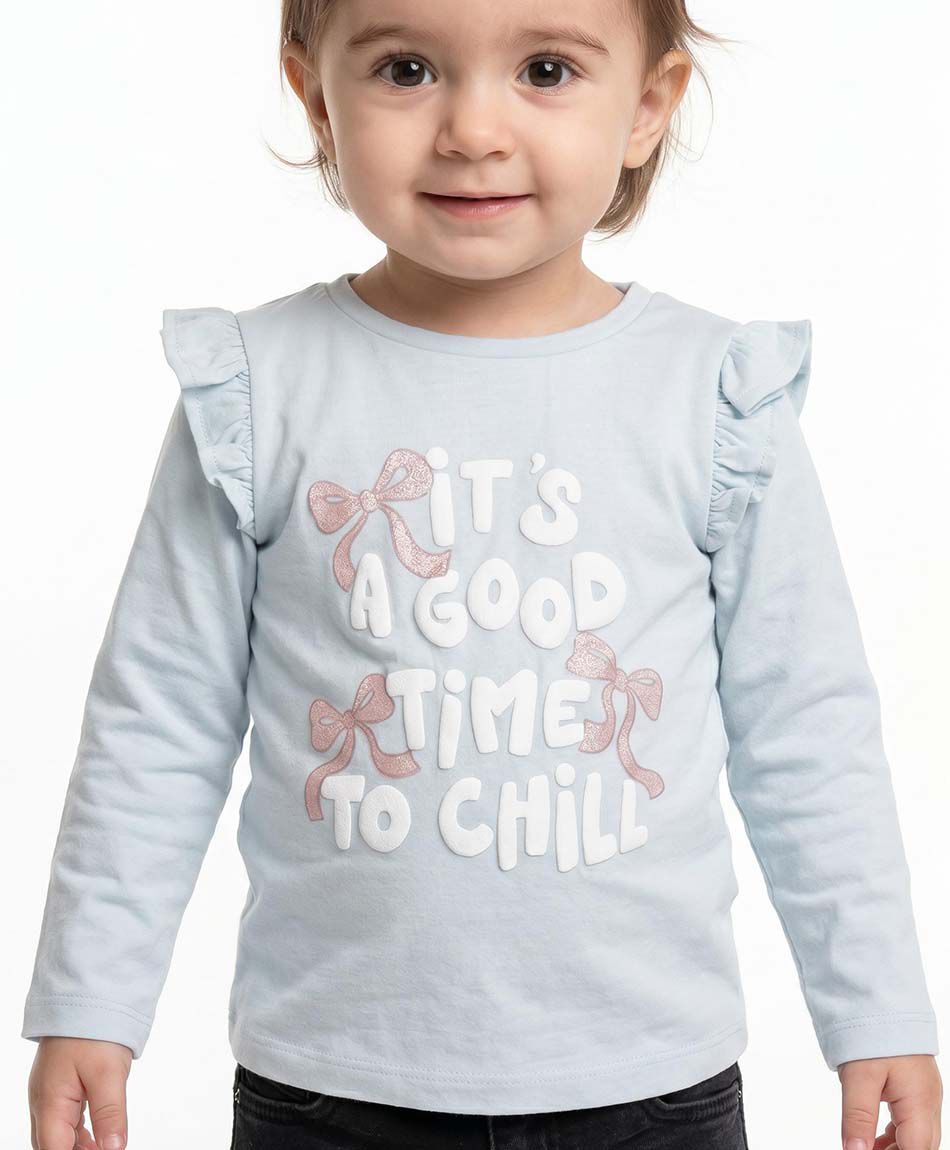 Polera beb&eacute; manga larga frase