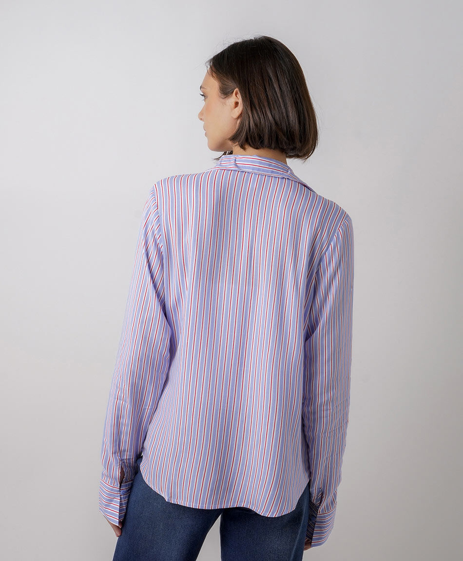 Blusa mujer listas tricolor
