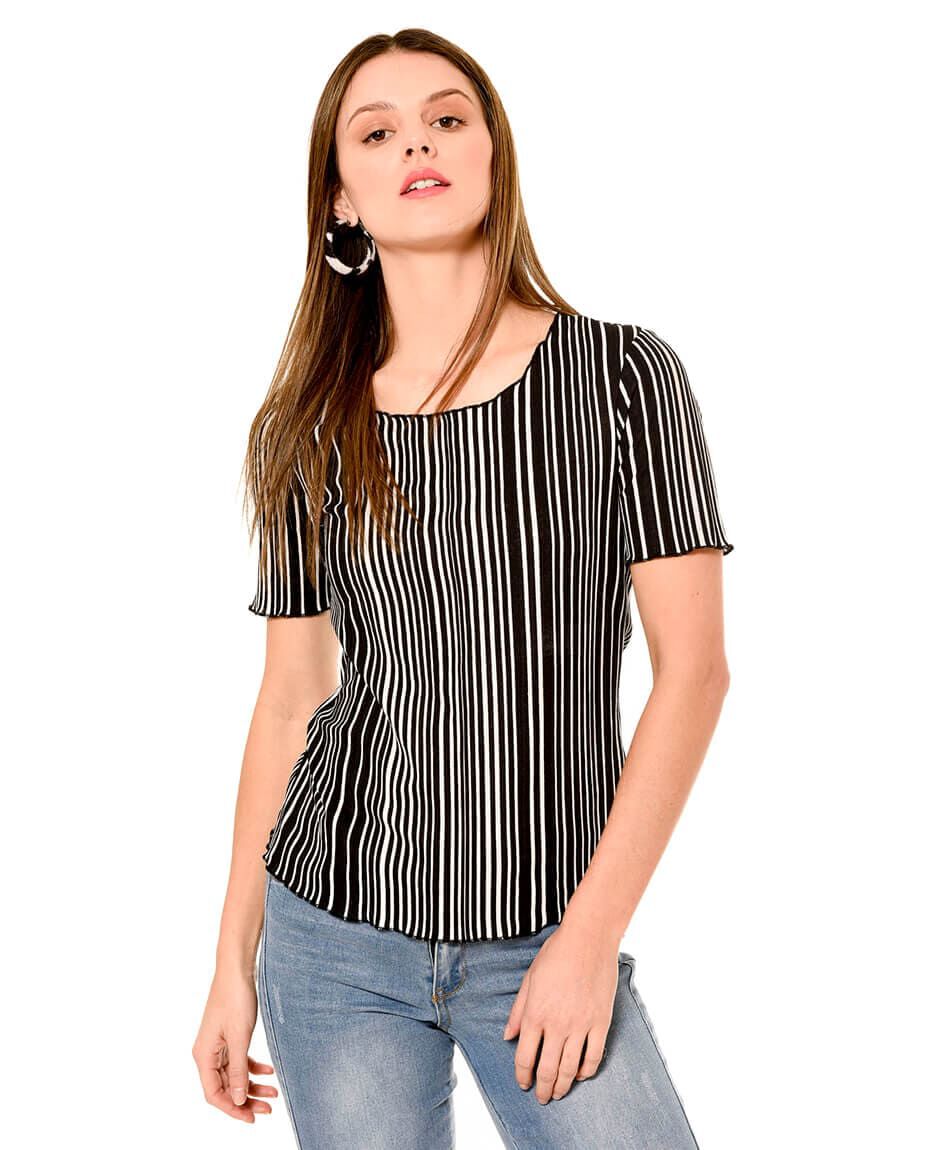 Polera texturas listada
