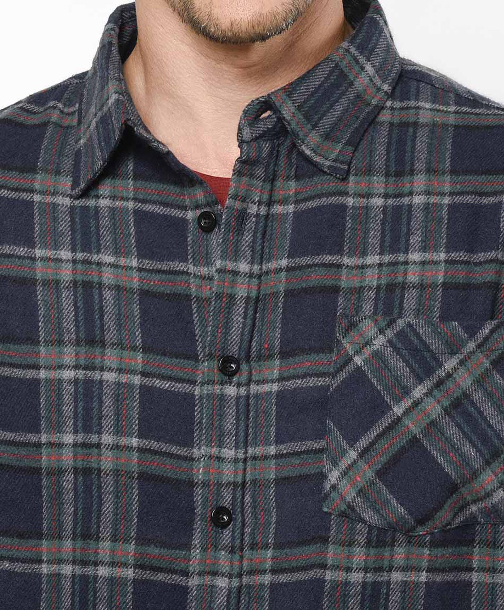 Camisa hombre franela azul oscuro Camisa hombre franela azul oscuro