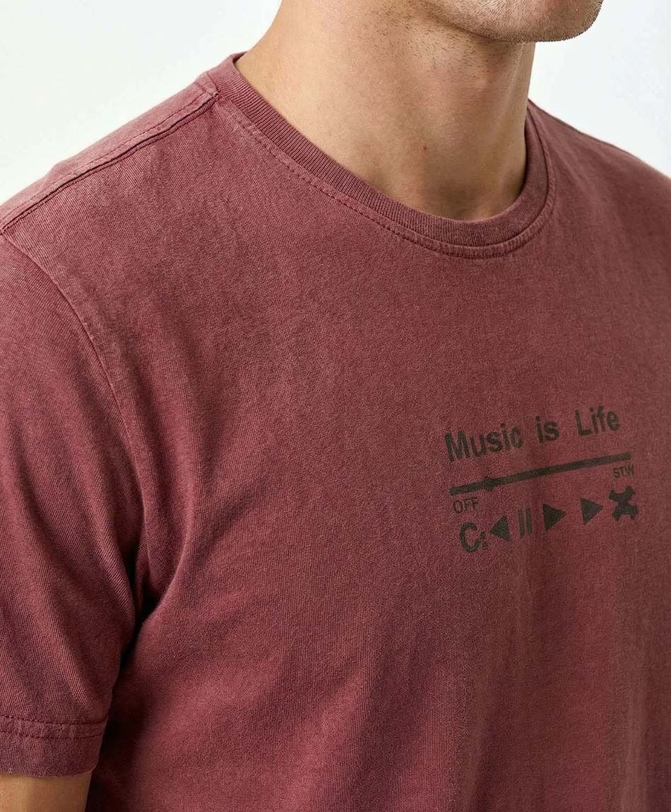 Polera hombre music is life
