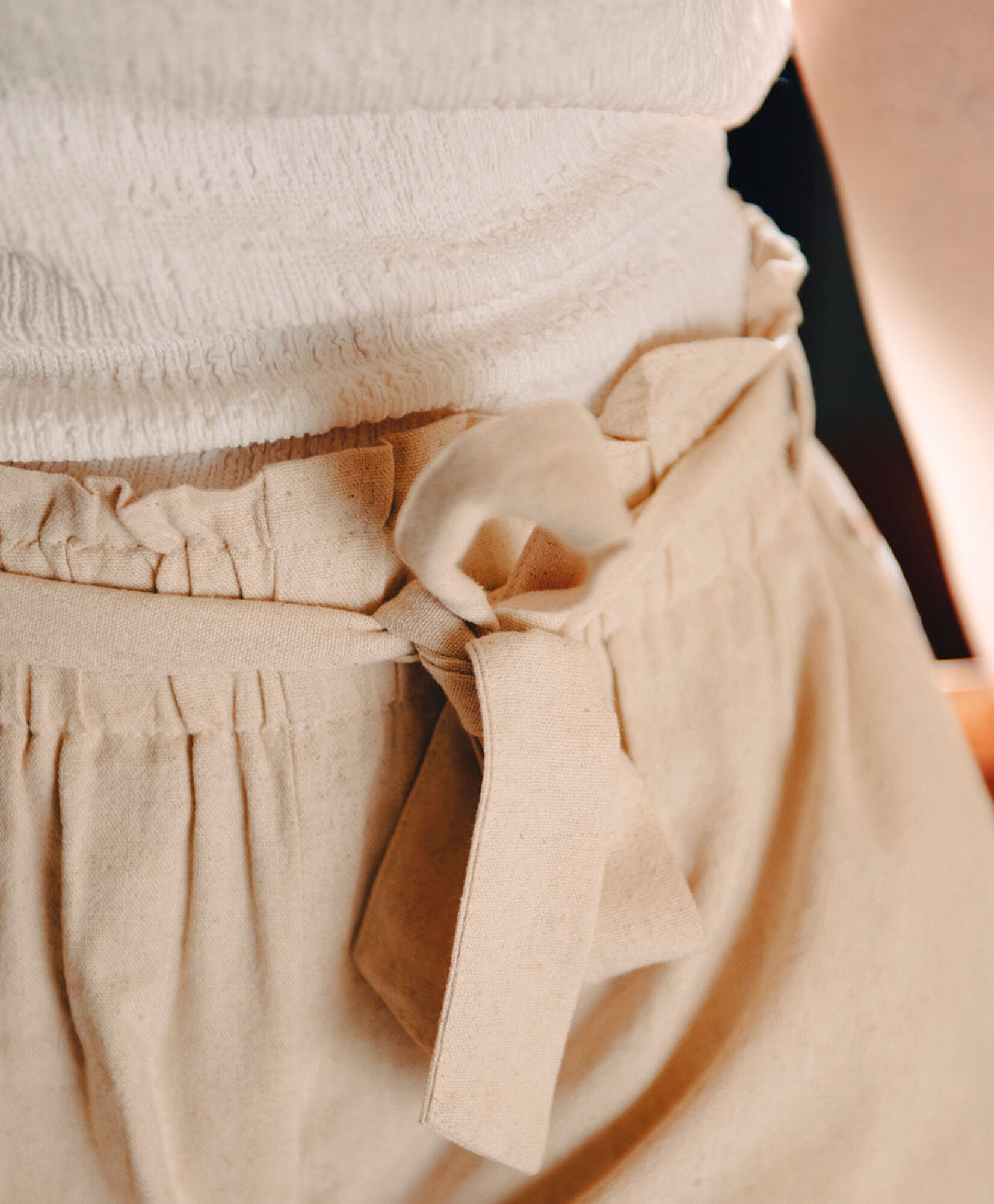 Short mujer lino con lazo Short mujer lino con lazo