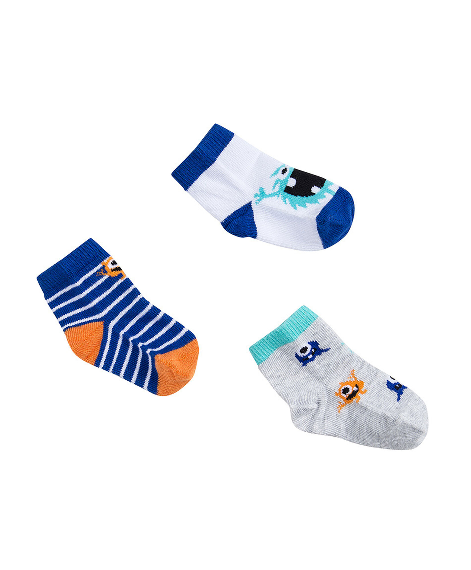 Pack 3 calcetines bebé monstruos Pack 3 calcetines bebé monstruos