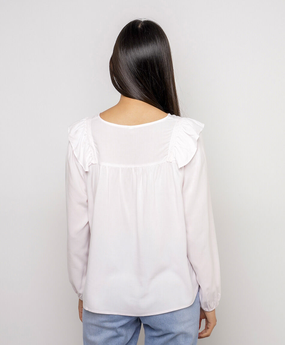 Blusa mujer vuelos laterales