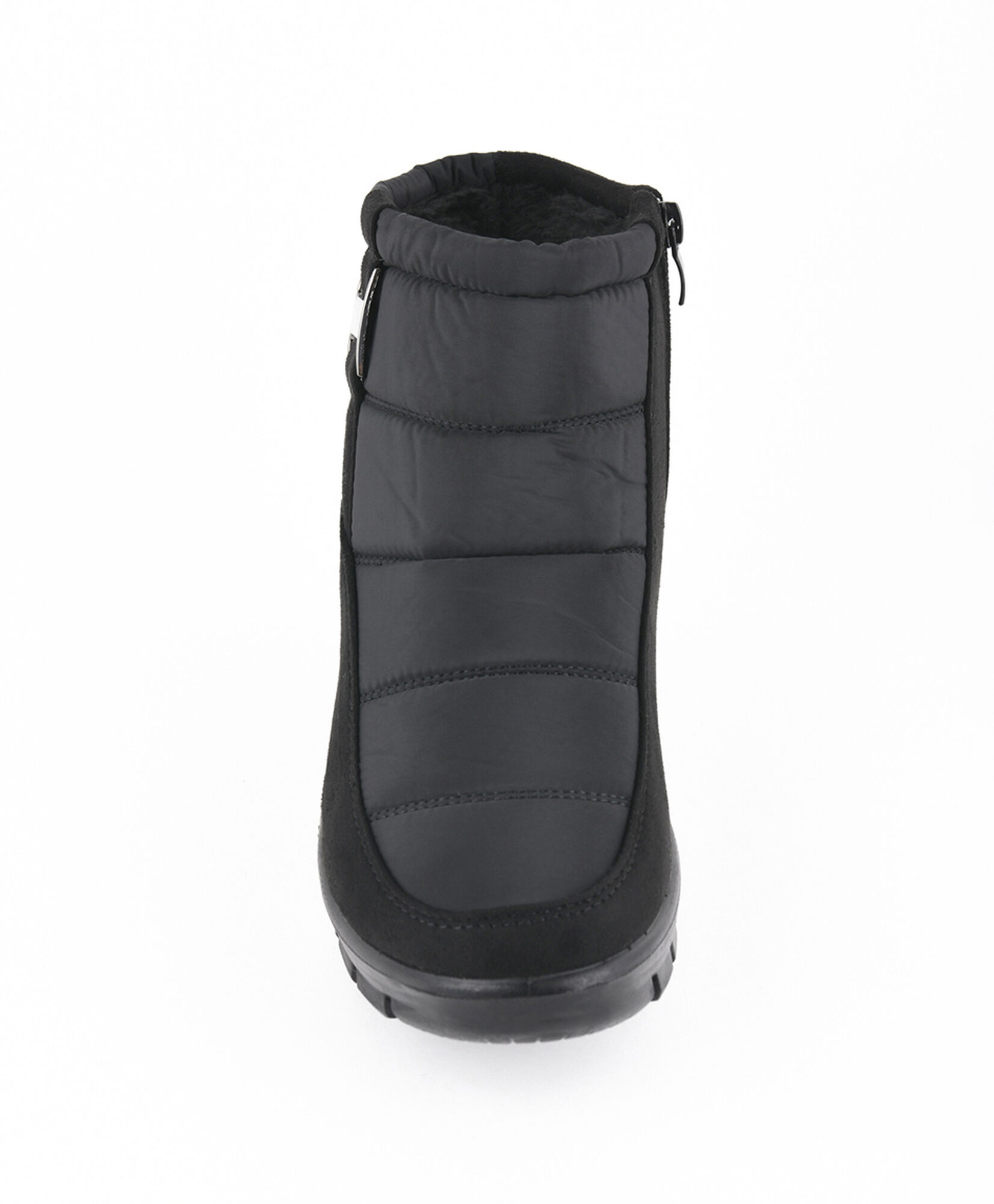 Botín mujer estilo parka hebilla negro Botín mujer estilo parka hebilla negro