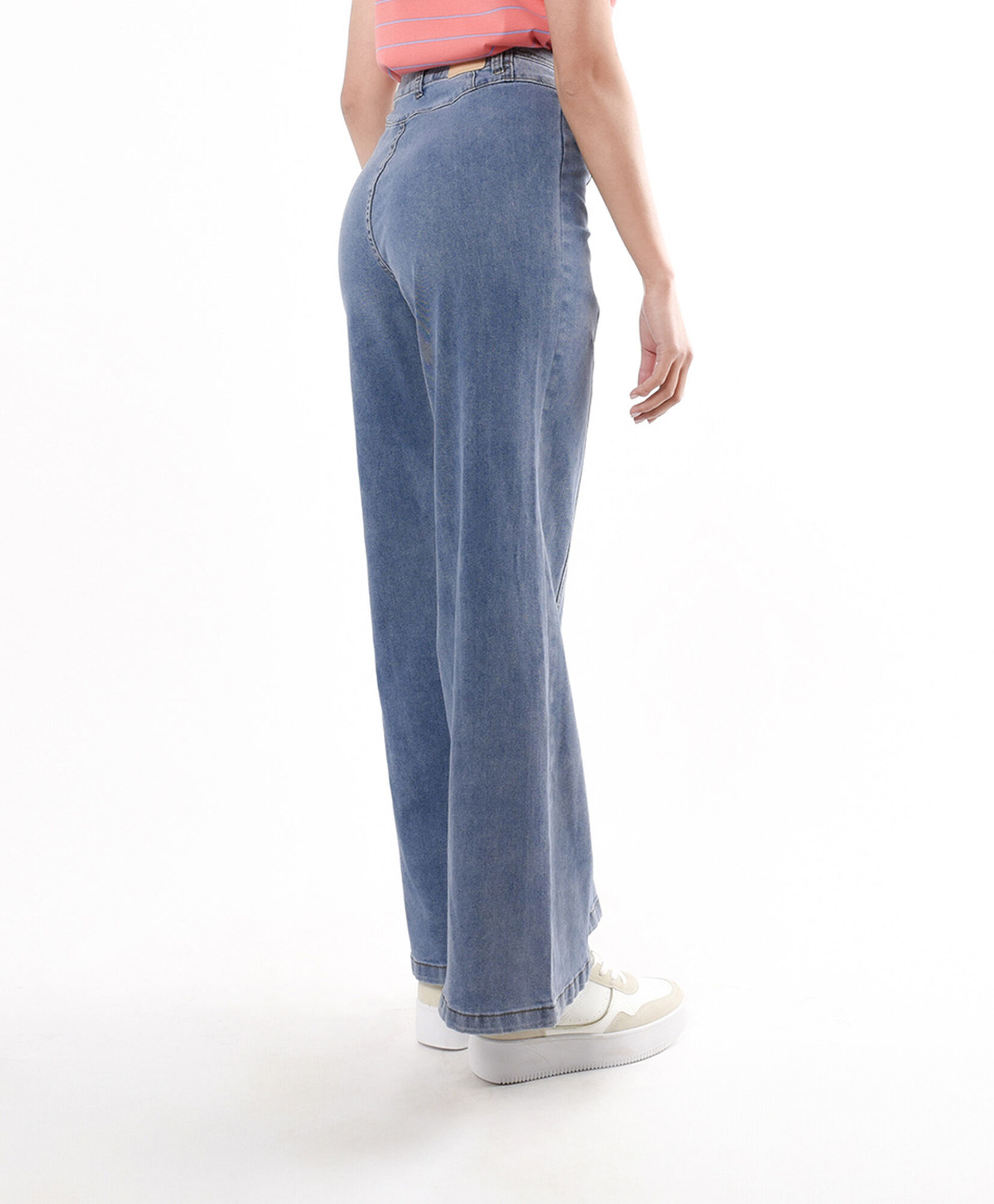 Jeans mujer corte frontal wide Jeans mujer corte frontal wide