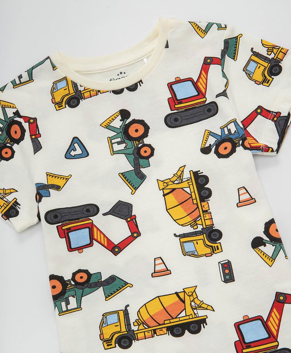 Polera beb&eacute; autos construcci&oacute;n