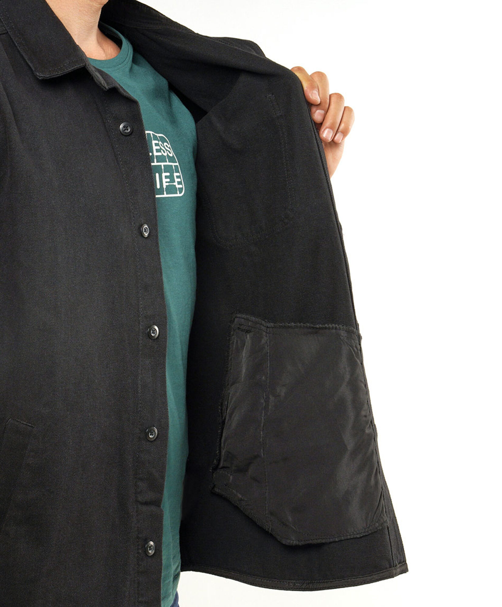 Chaqueta hombre denim negra Chaqueta hombre denim negra