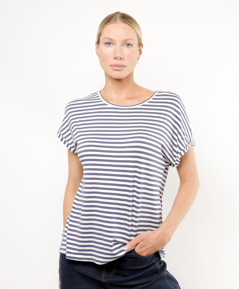 Polera mujer rayada