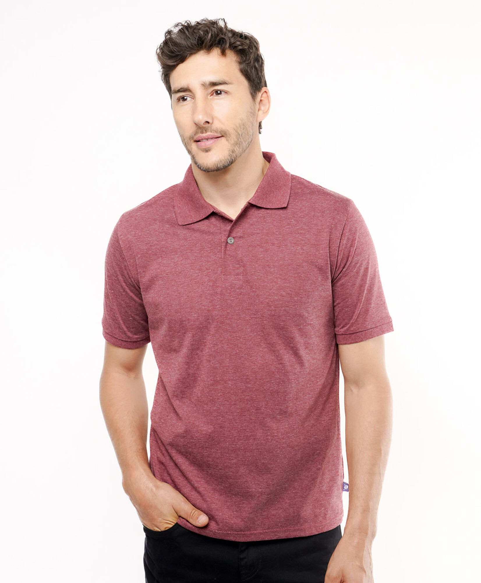 Polera hombre melange roja Polera hombre melange roja