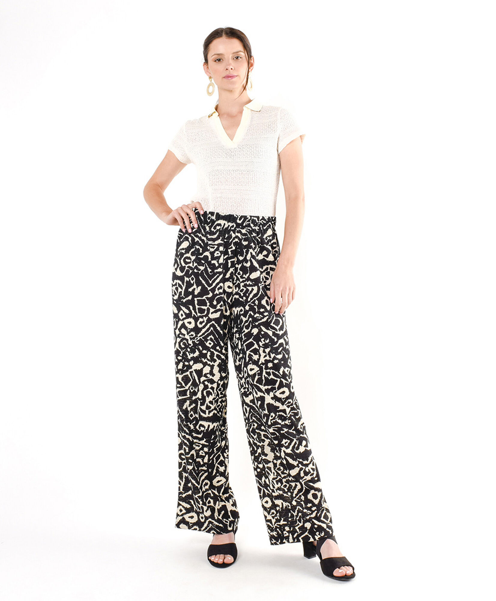 Pantalón mujer print texturizado Pantalón mujer print texturizado