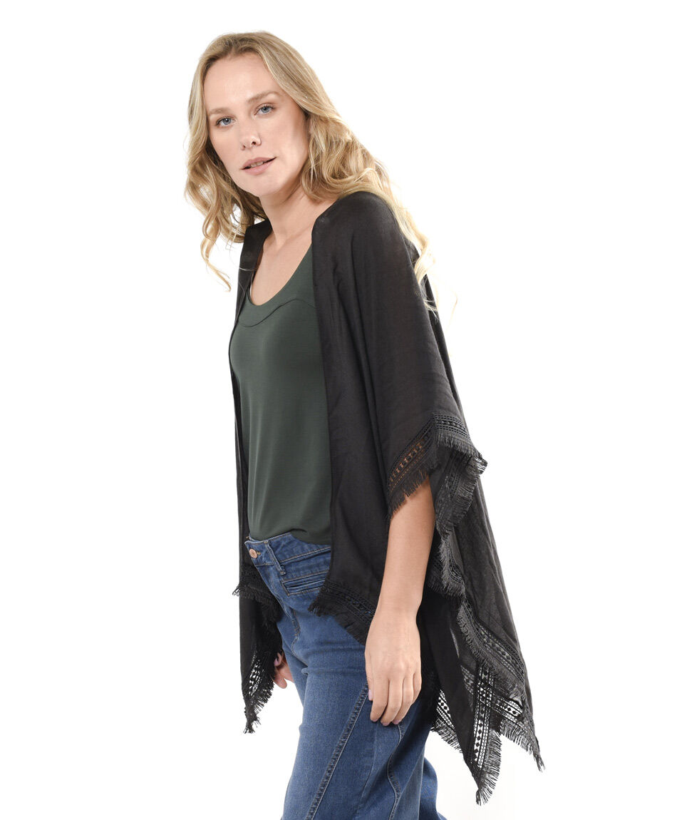 Pareo mujer liso negro