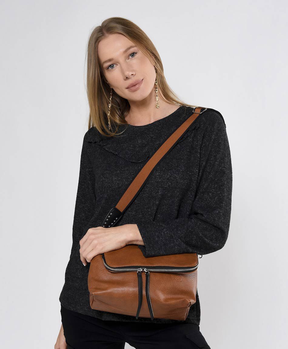 Bandolera mujer texturizada