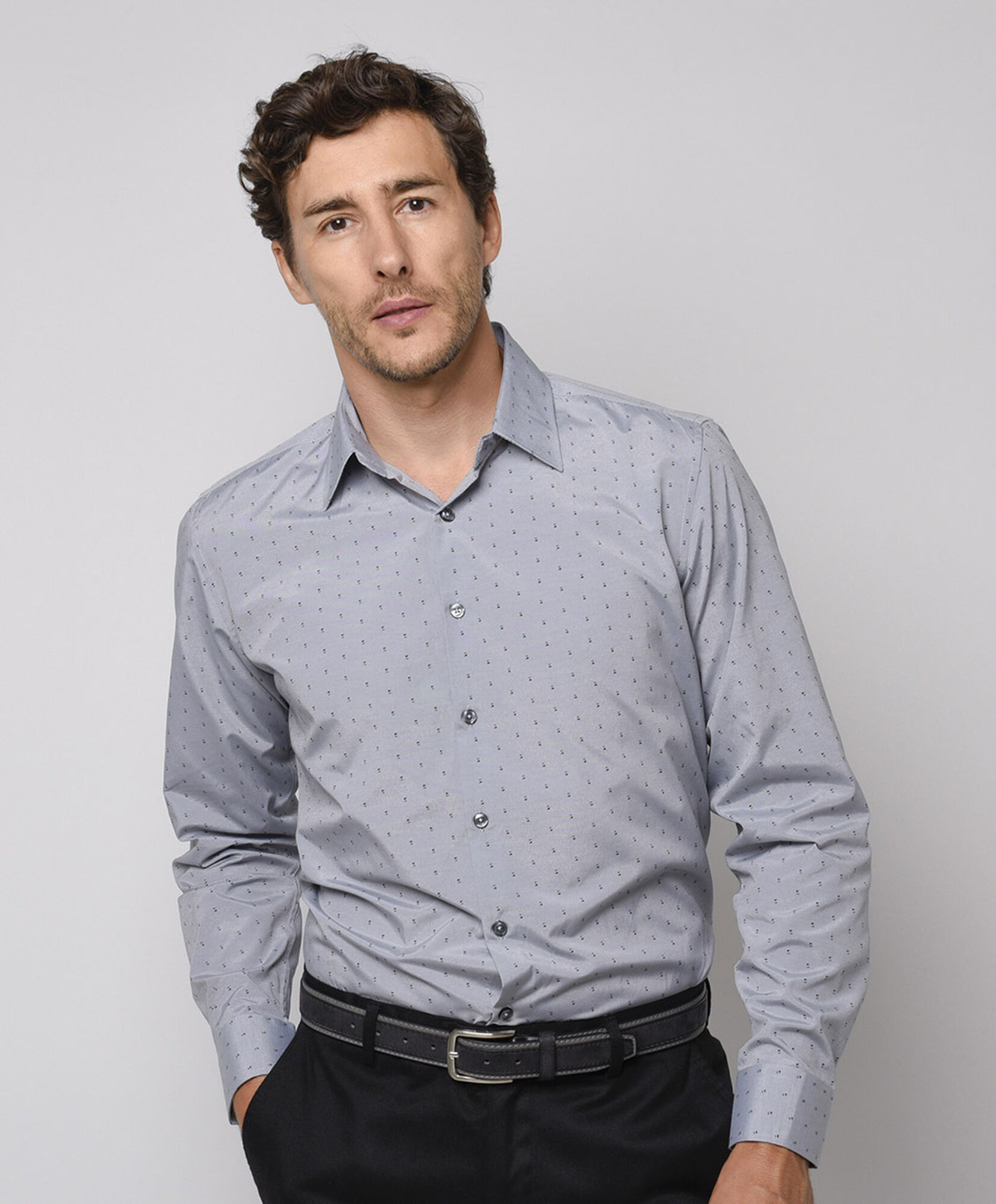 Camisa hombre gris diseño Camisa hombre gris diseño