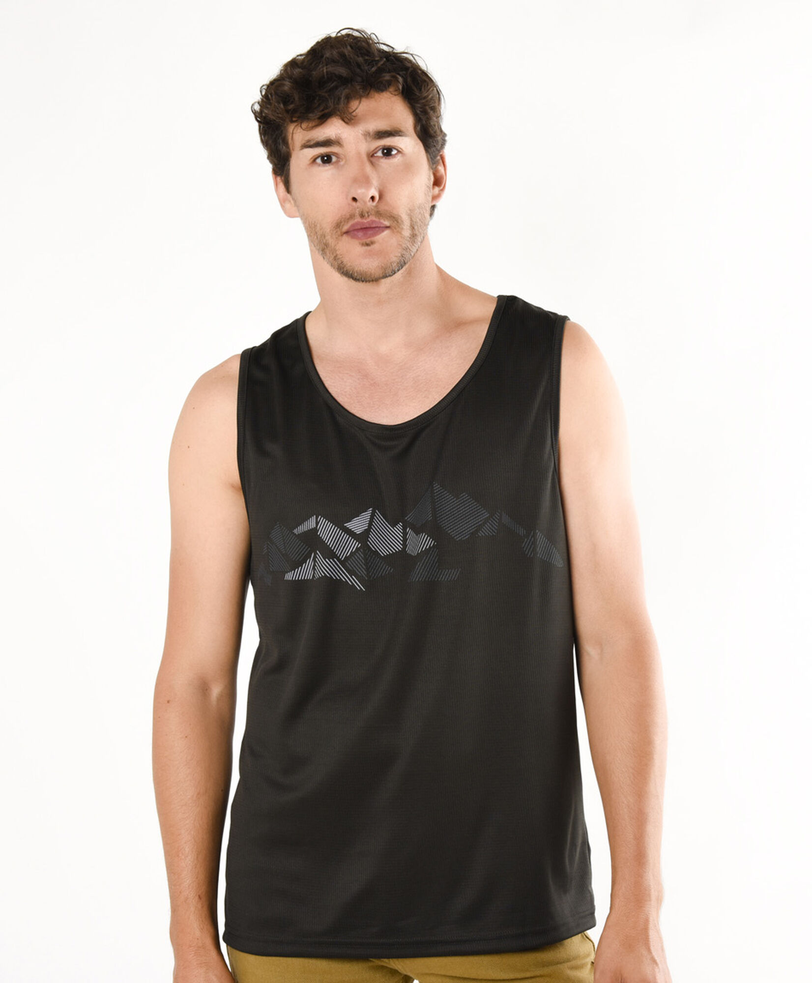 Polera hombre montaña sin mangas Polera hombre montaña sin mangas