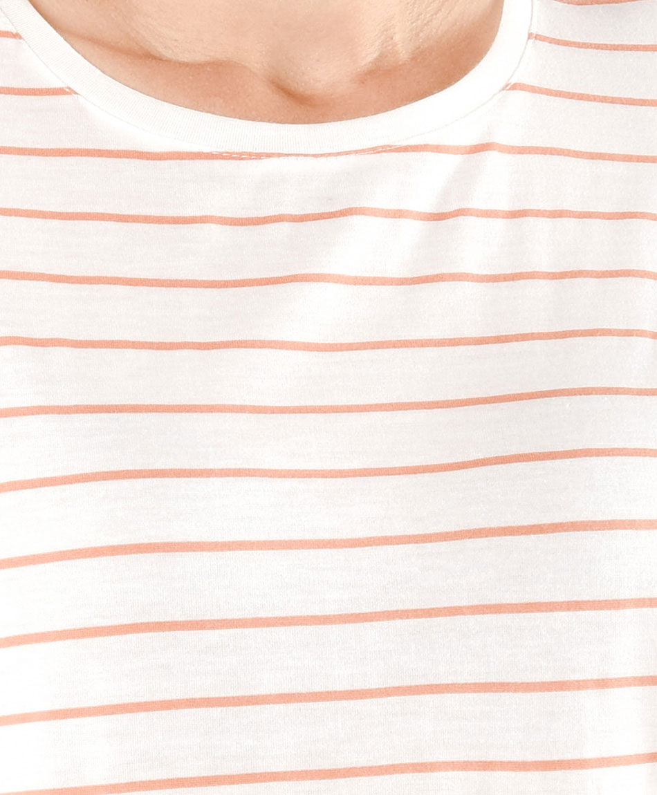 Polera mujer rayas naranjas