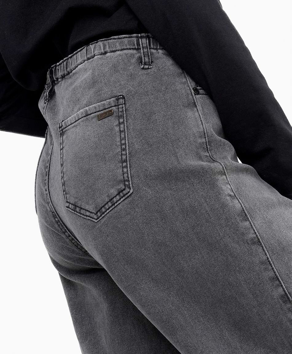 Jeans mujer comfy lazo grey