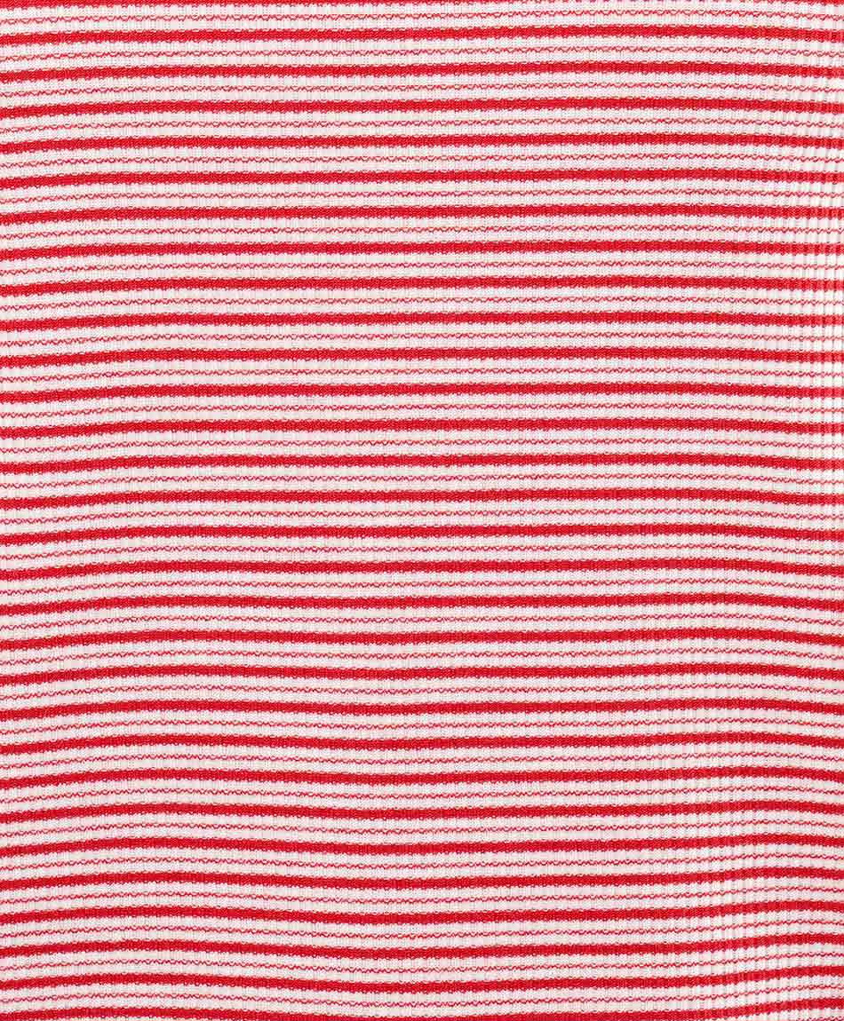 Polera mujer rayas bordes rojo Polera mujer rayas bordes rojo