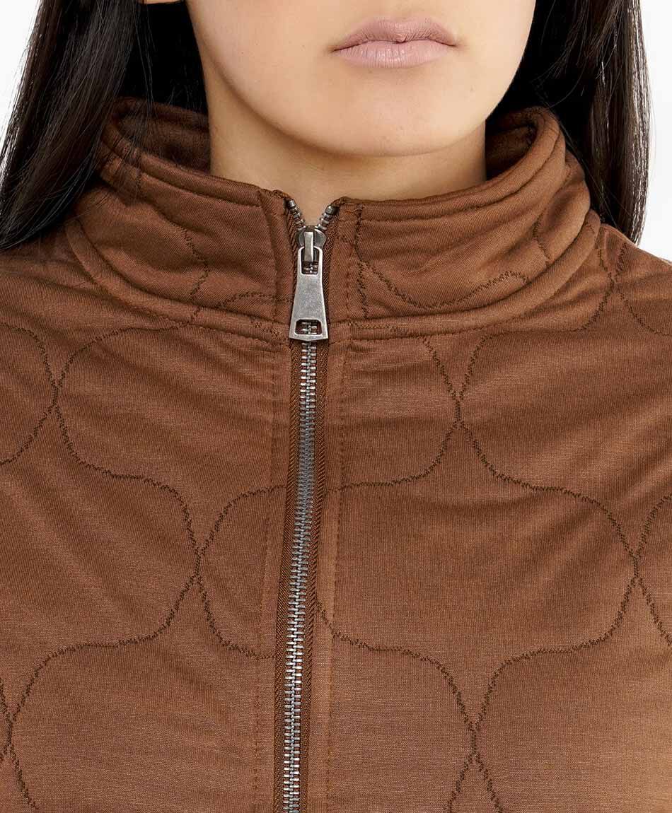 Chaqueta mujer bomber chocolate