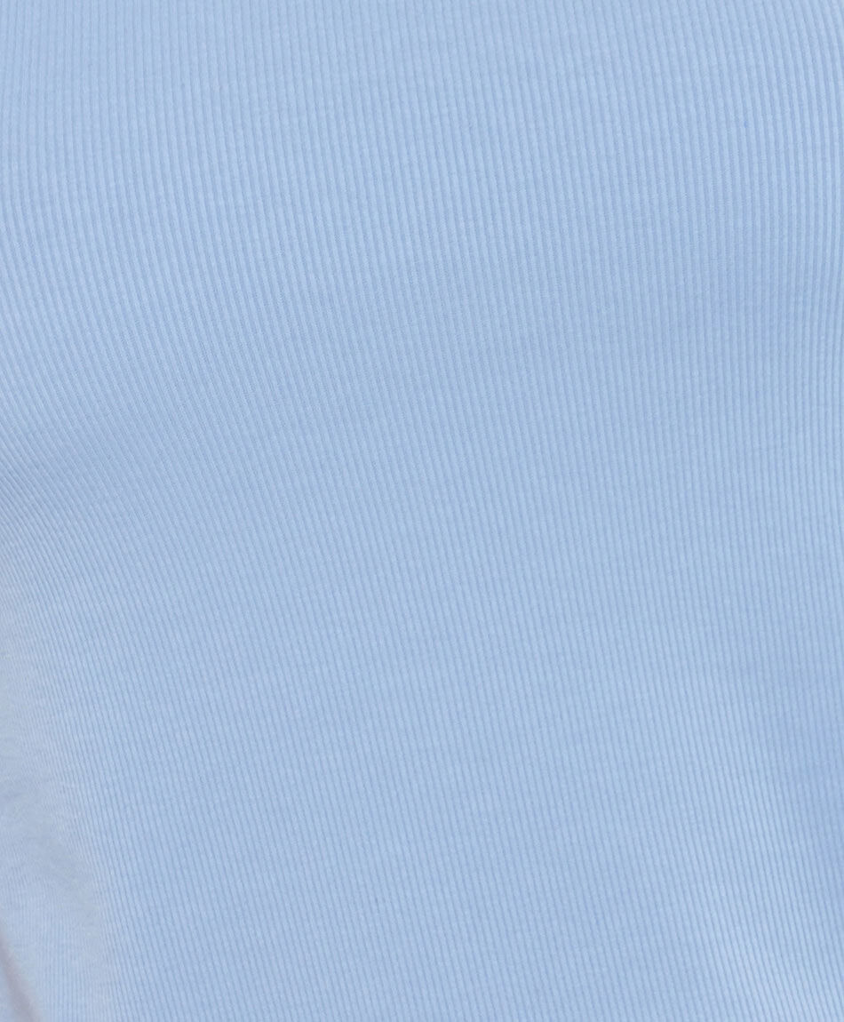 Polera mujer acanalada azul