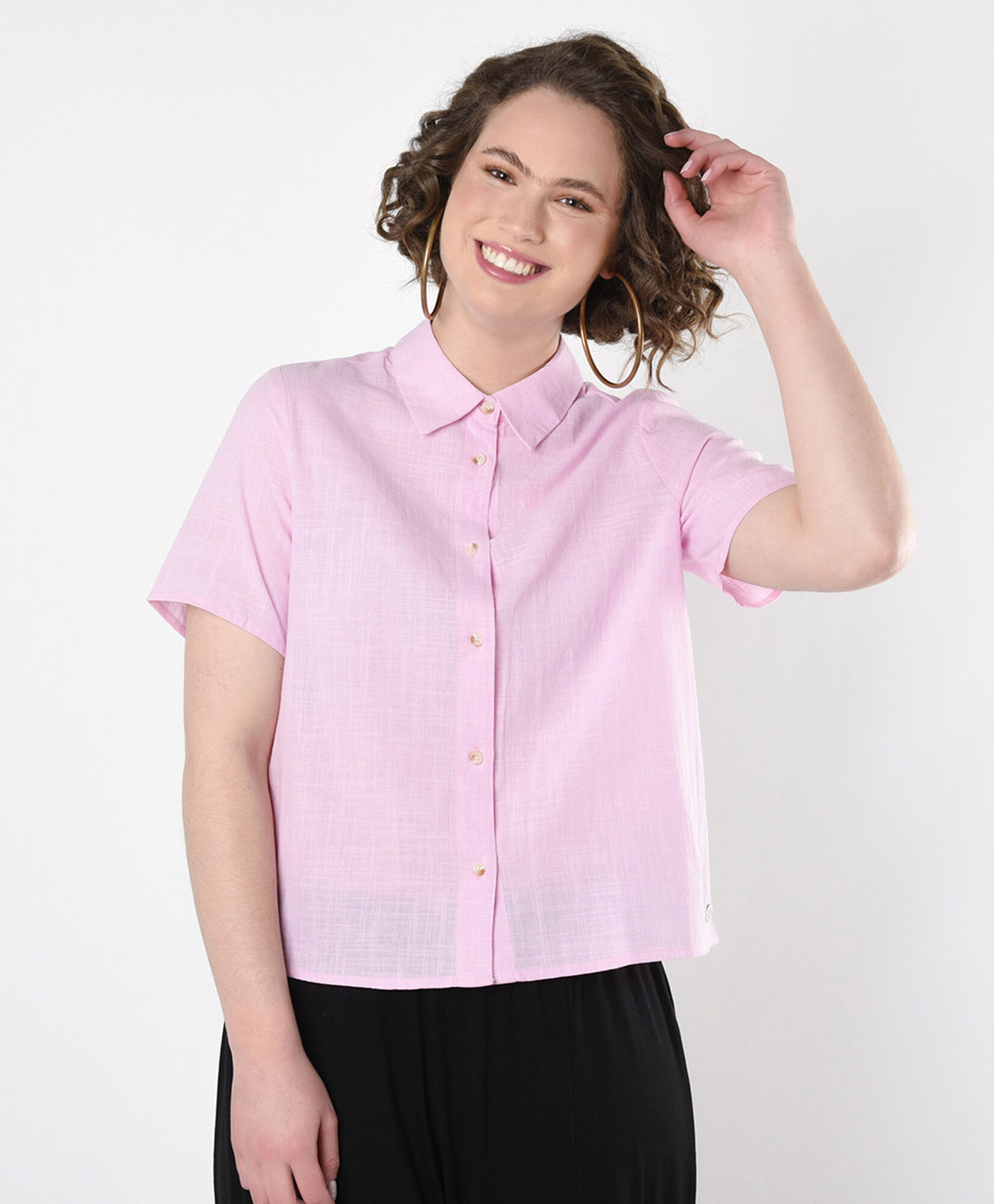 Blusa mujer lisa rosada Blusa mujer lisa rosada