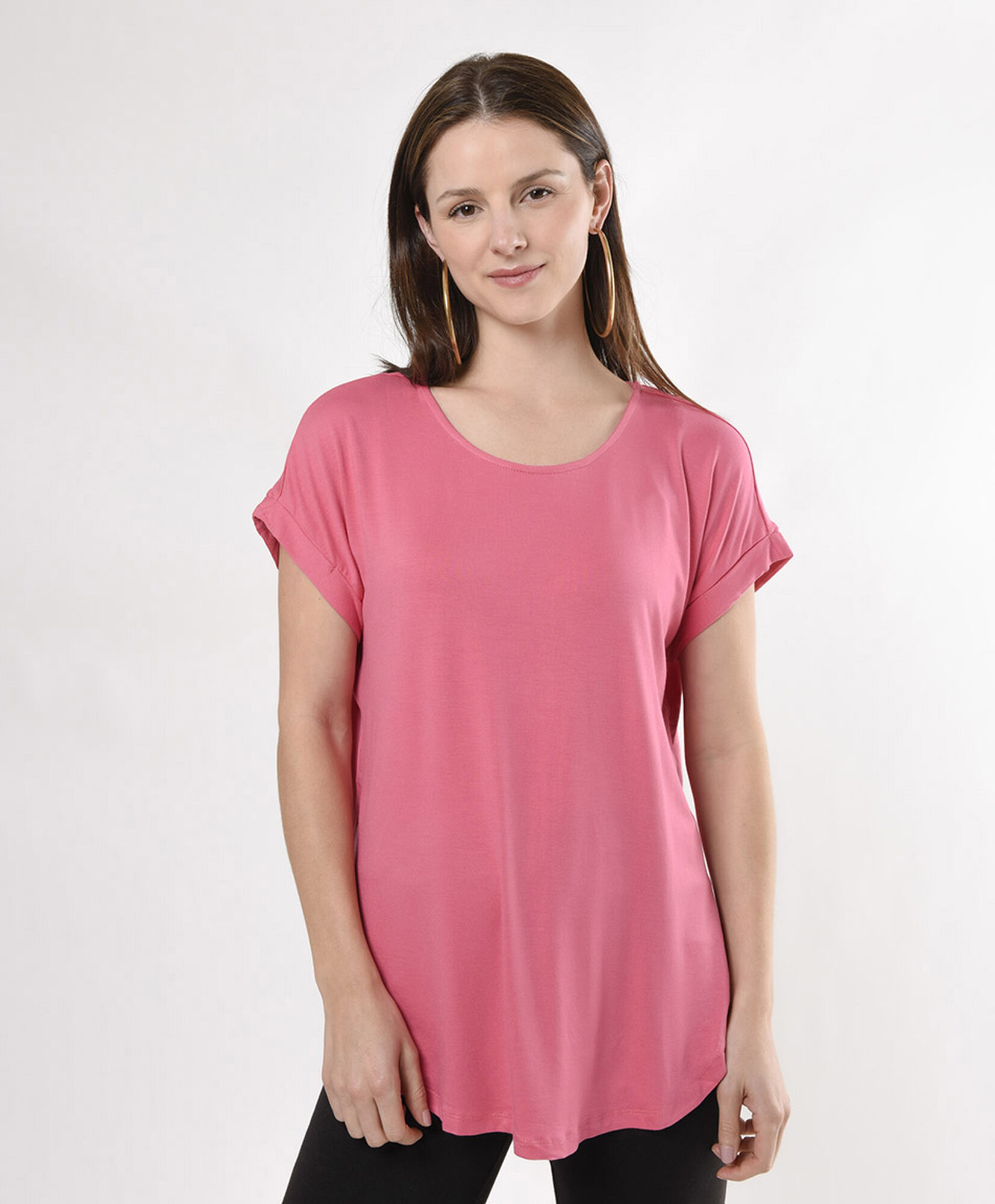 Polera mujer basta redondeada oversize Polera mujer basta redondeada oversize