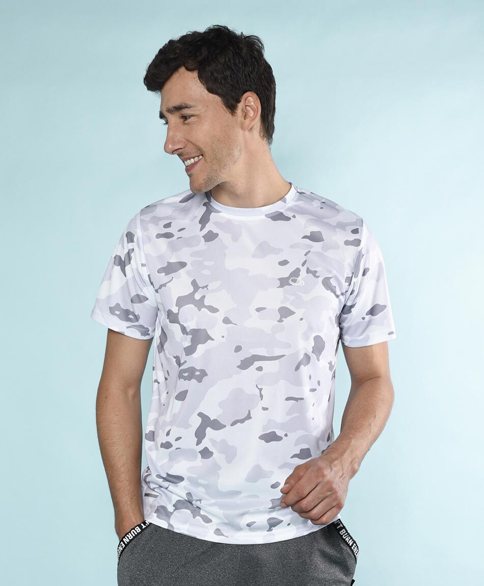 Polera deportiva manga corta cuello redondo