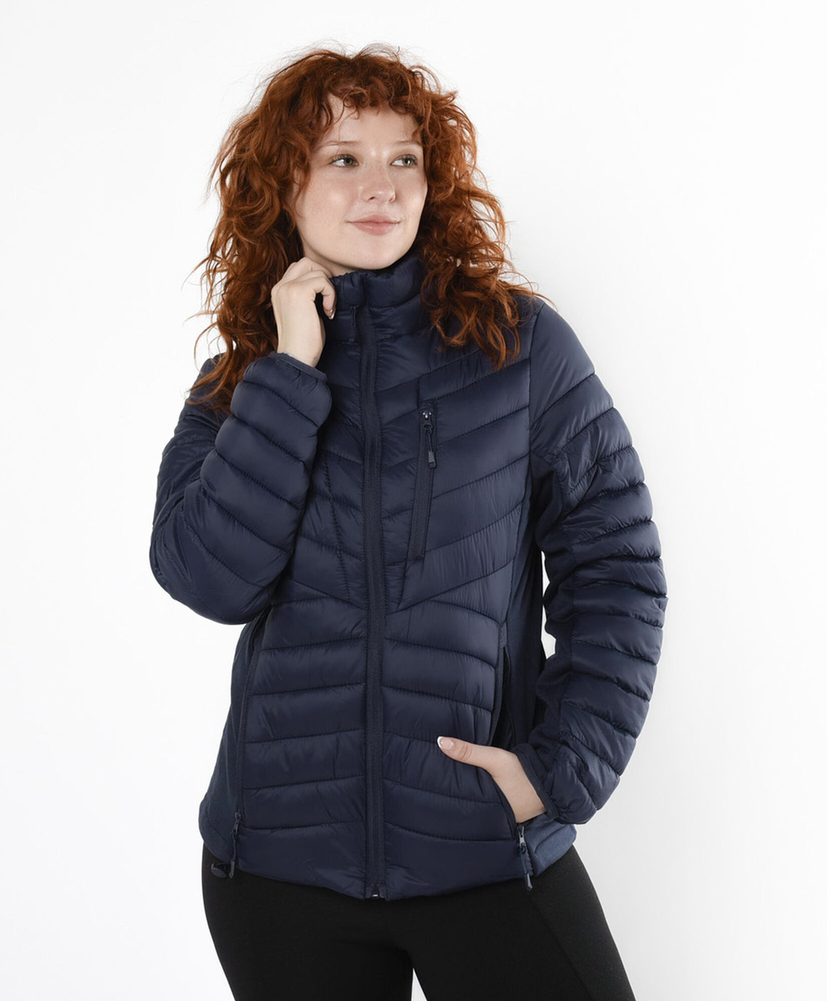 Parka mujer costuras azul Parka mujer costuras azul