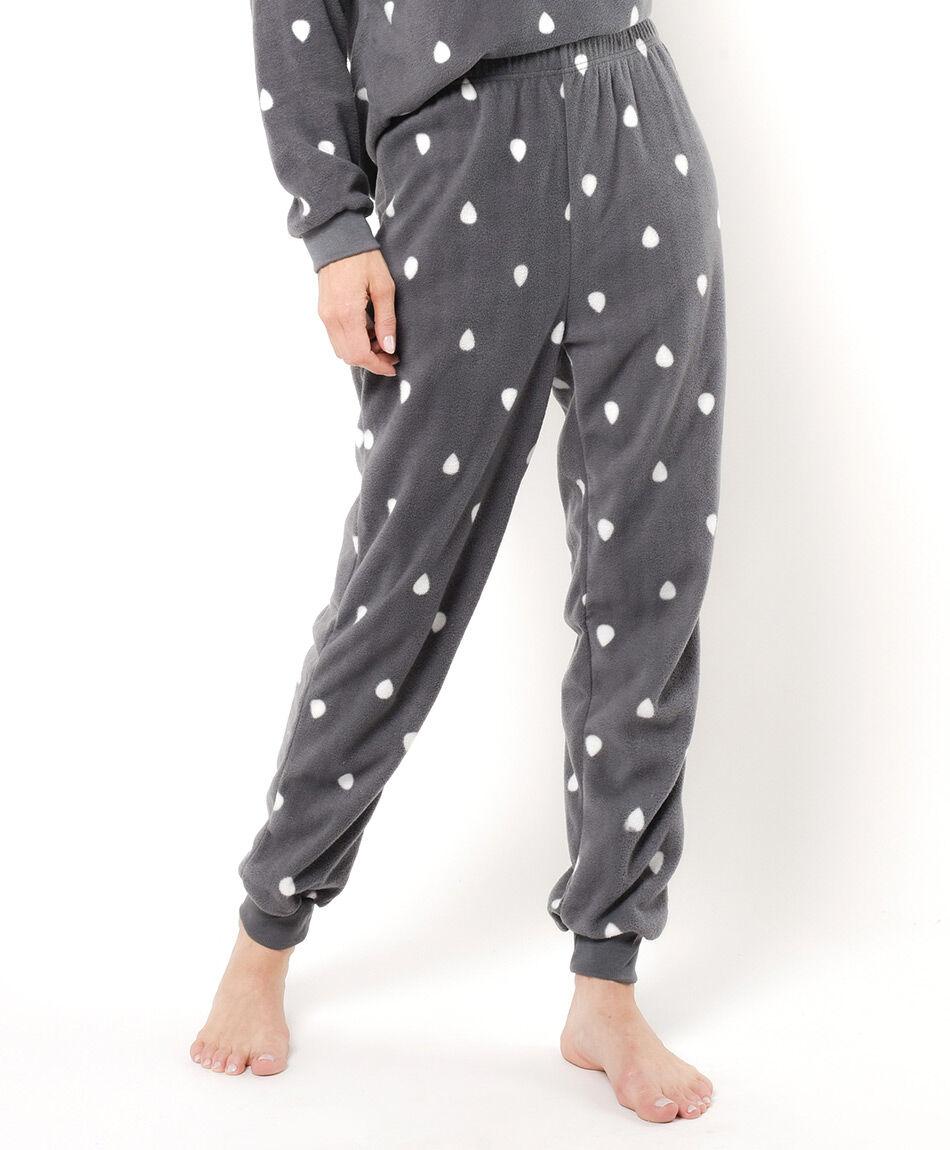 Pijama mujer micro polar corazones