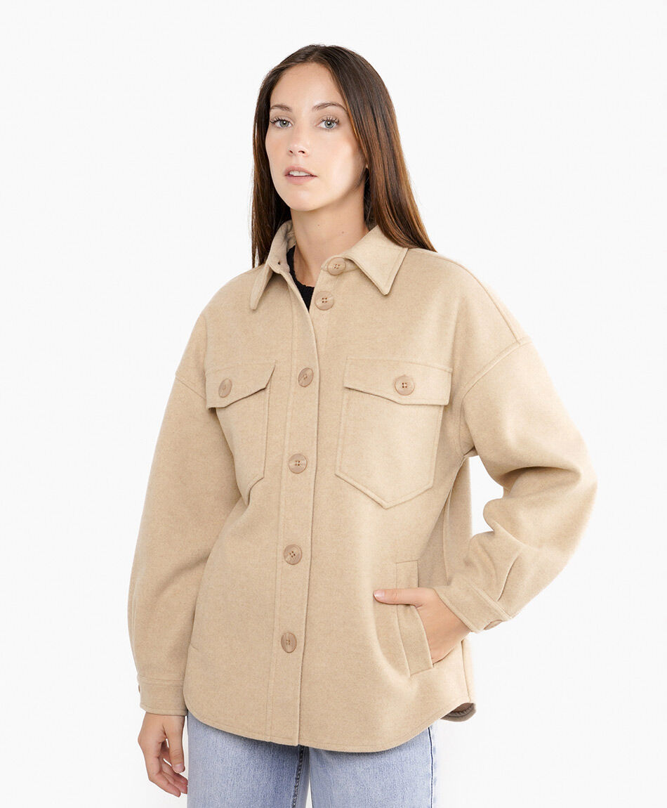 Chaqueta mujer cazadora beige