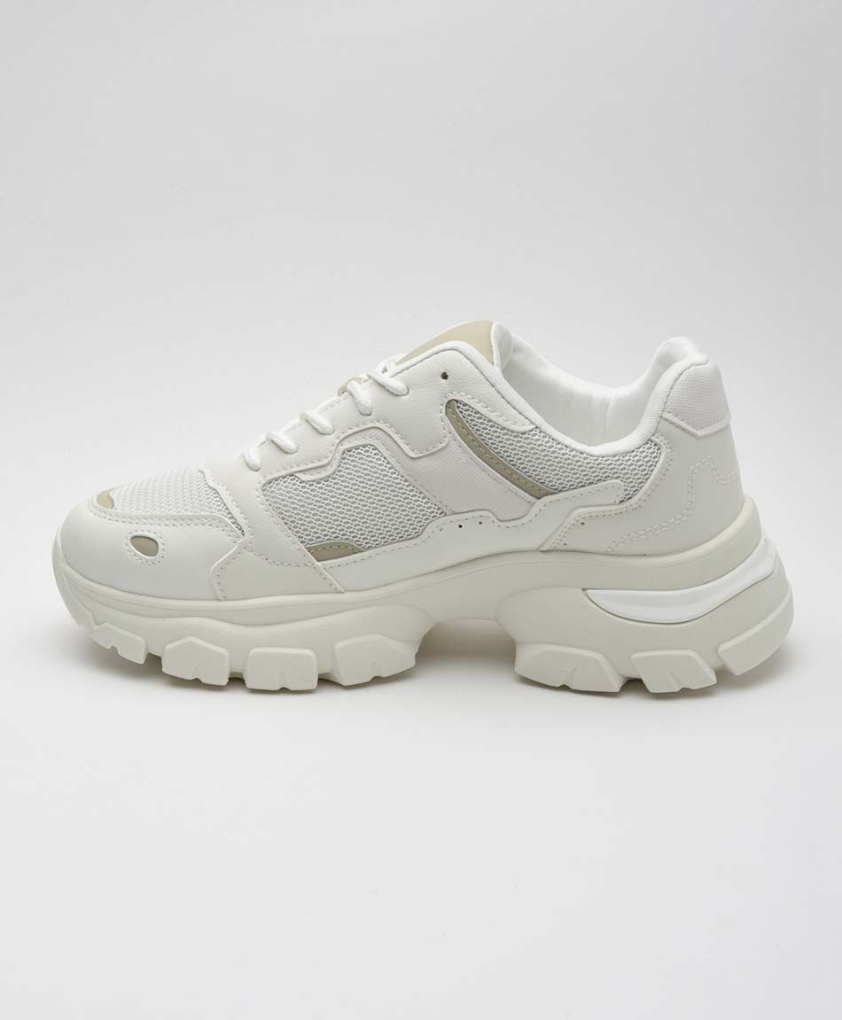 Zapatilla mujer chunky malla taco cuadrado
