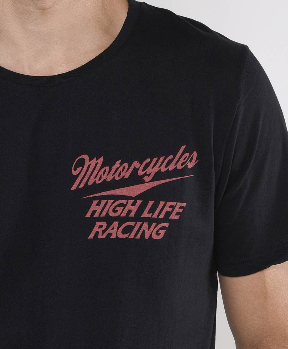 Polera hombre estampado doble texto