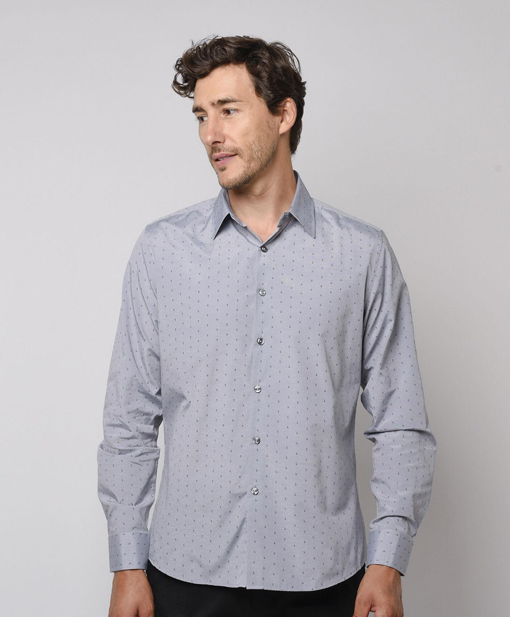 Camisa hombre gris diseño Camisa hombre gris diseño