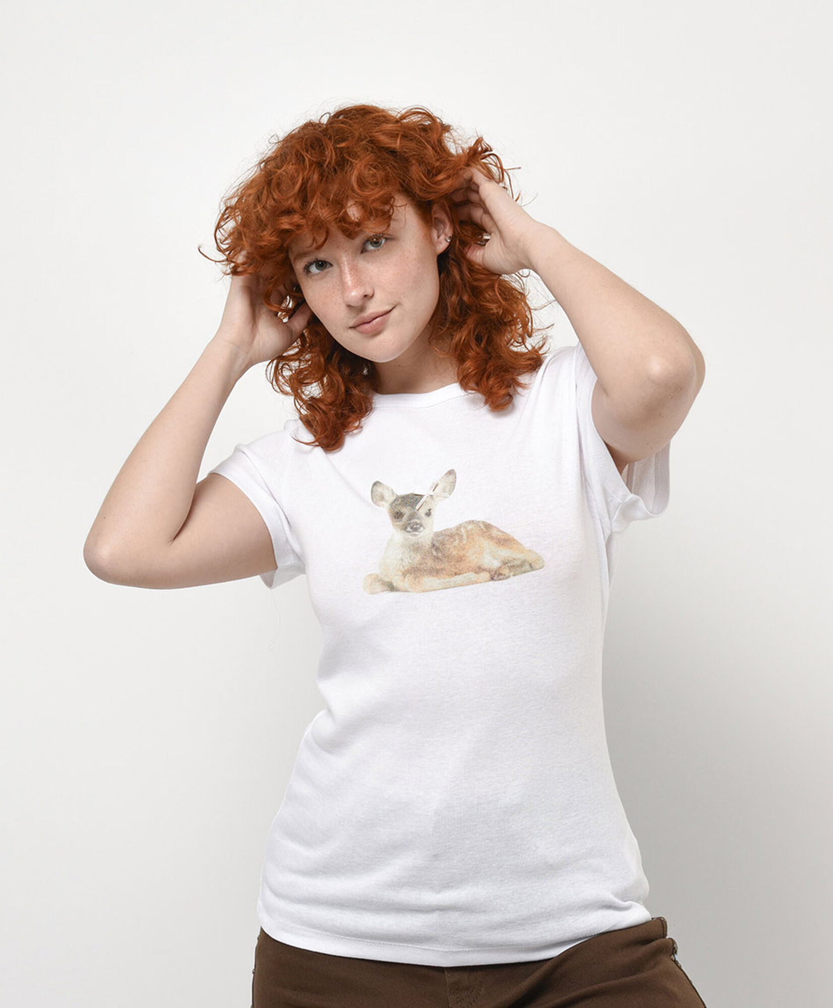 Polera mujer estampado ciervo Polera mujer estampado ciervo