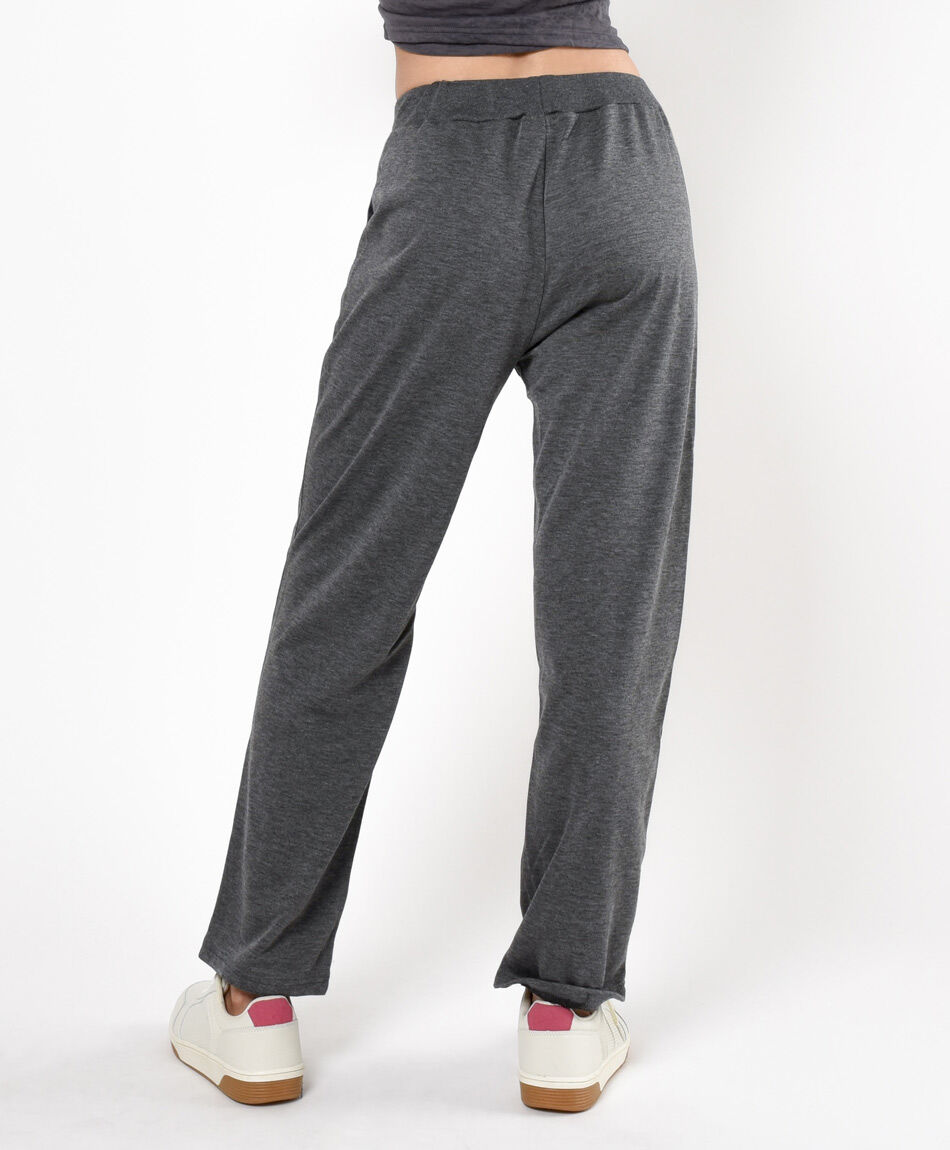 Pantal&oacute;n de buzo mujer b&aacute;sico gris