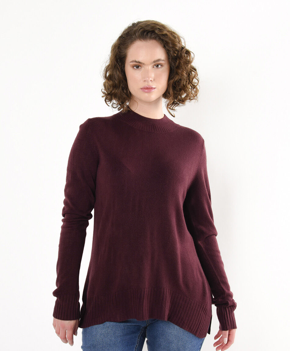 Sweater mujer liso largo