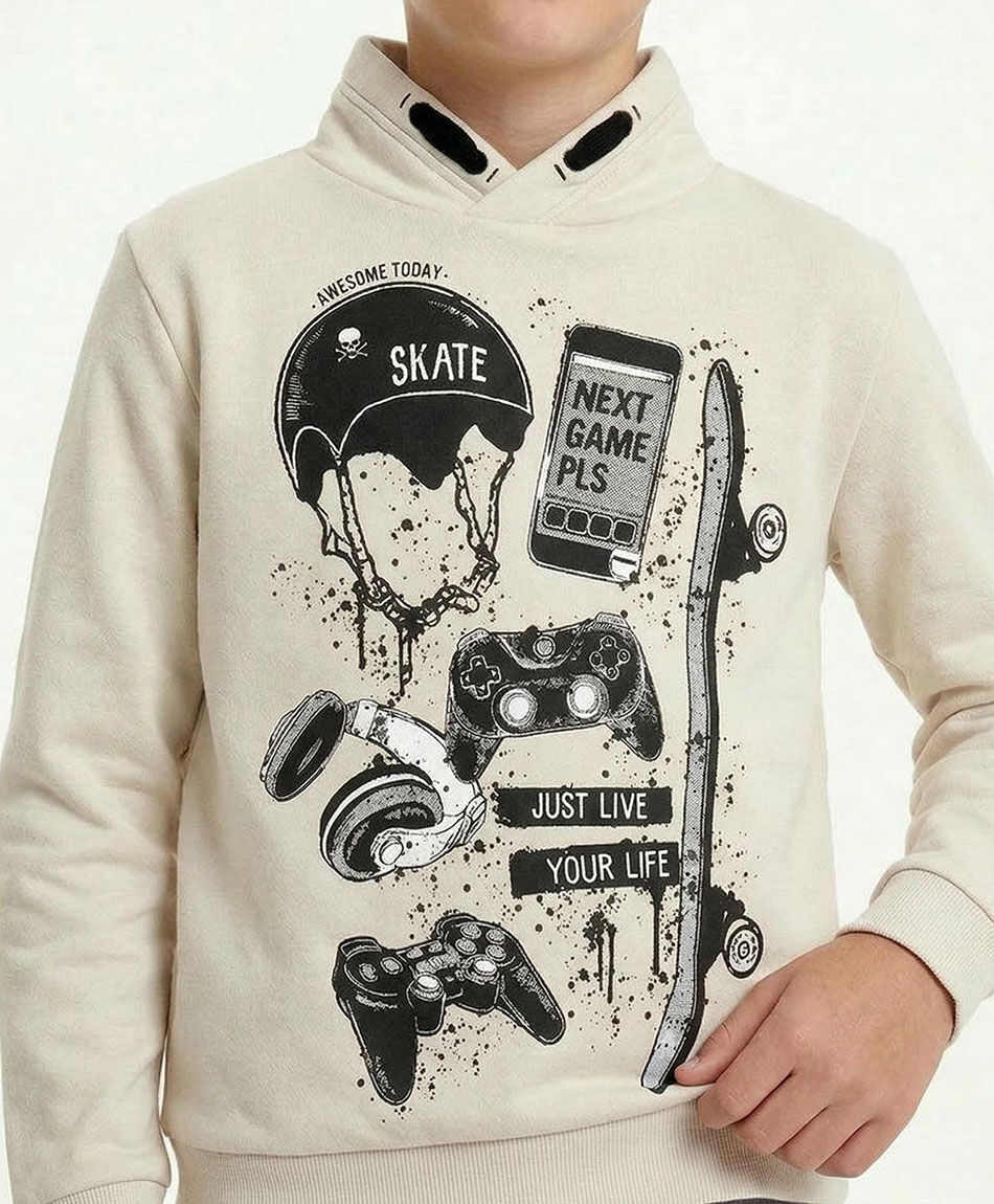 Poler&oacute;n ni&ntilde;o skate beige